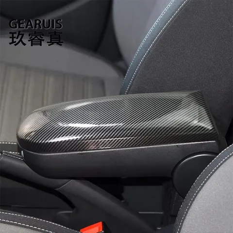 Для VW Volkswagen Golf 4 Mk4 1998-2006 Стайлинг автомобиля из углеродного волокна, центральная консоль, подлокотник, панель, отделка, авто наклейка на крышку