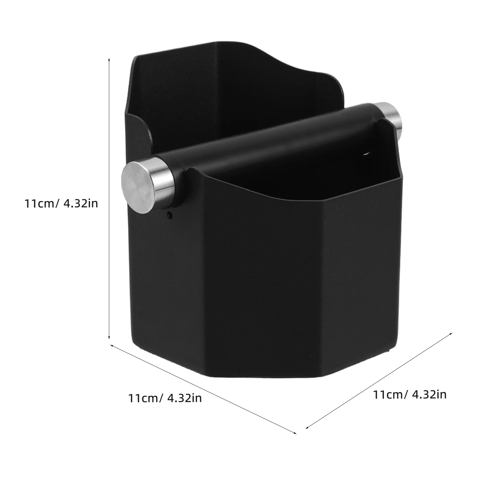 Knock Box Stainless Steel Espresso Grounds Container Compact Coffee Waste Bin For Home Use Easy Clean Round Design Coffee