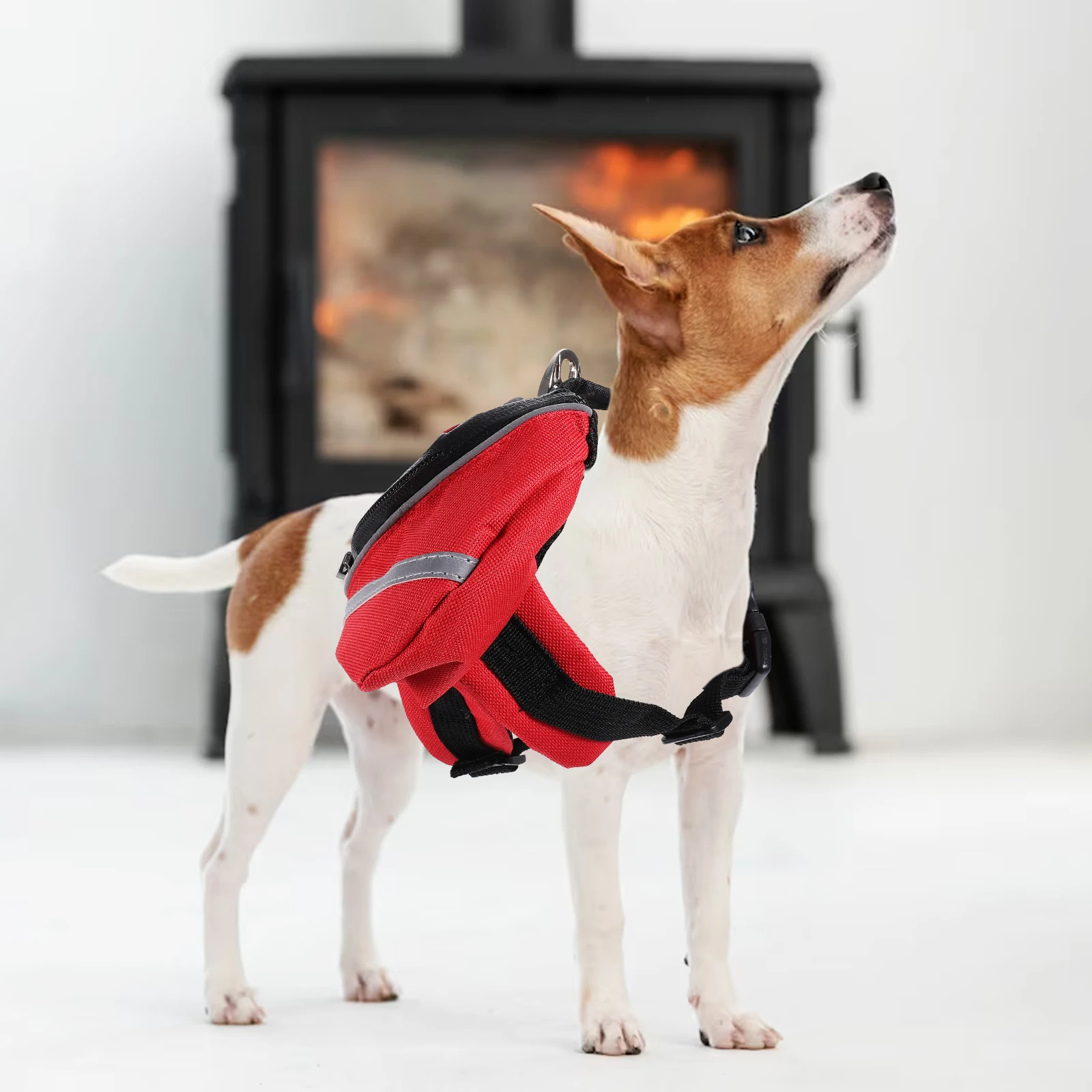 

Dog Backpack Durable Waterproof Oxford Harness Bag for Hiking Camping Small Puppy Travel Saddle Pack NonSlip Adjustable Straps