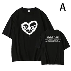 Twice READY TO BE Same T Shirt Women Kpop Loose Cotton Short Sleeve T-shirt Streetwear Fashion Y2k Crop Tops Tee TWICE Clothes