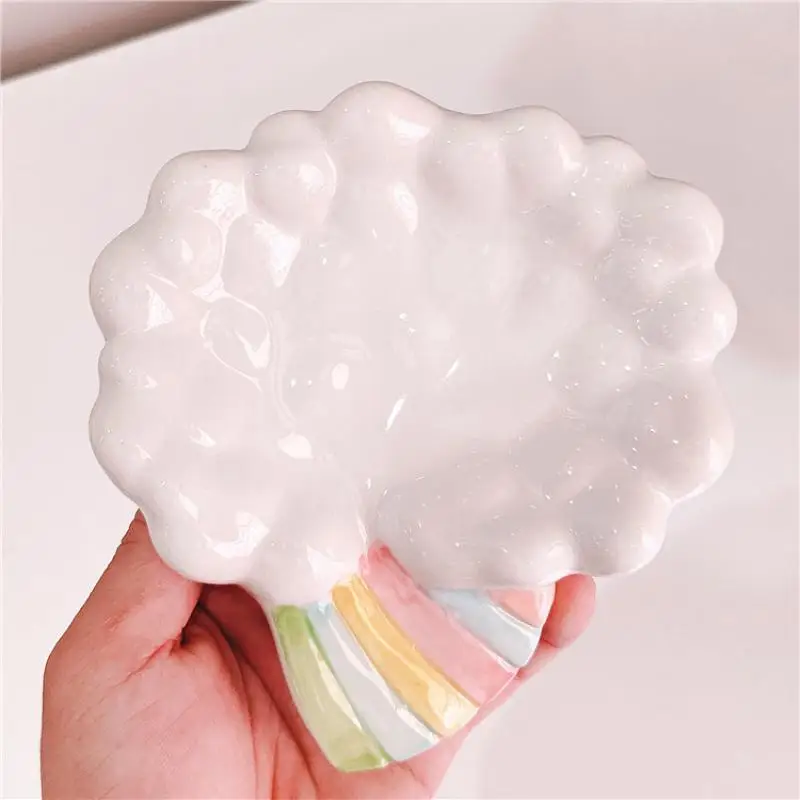 عالية الجودة صندوق الصابون الحمام المنزلي السيراميك استنزاف صندوق الصابون الحمام لطيف حامل صحن الصابون تخزين الرف صندوق مجوهرات #2