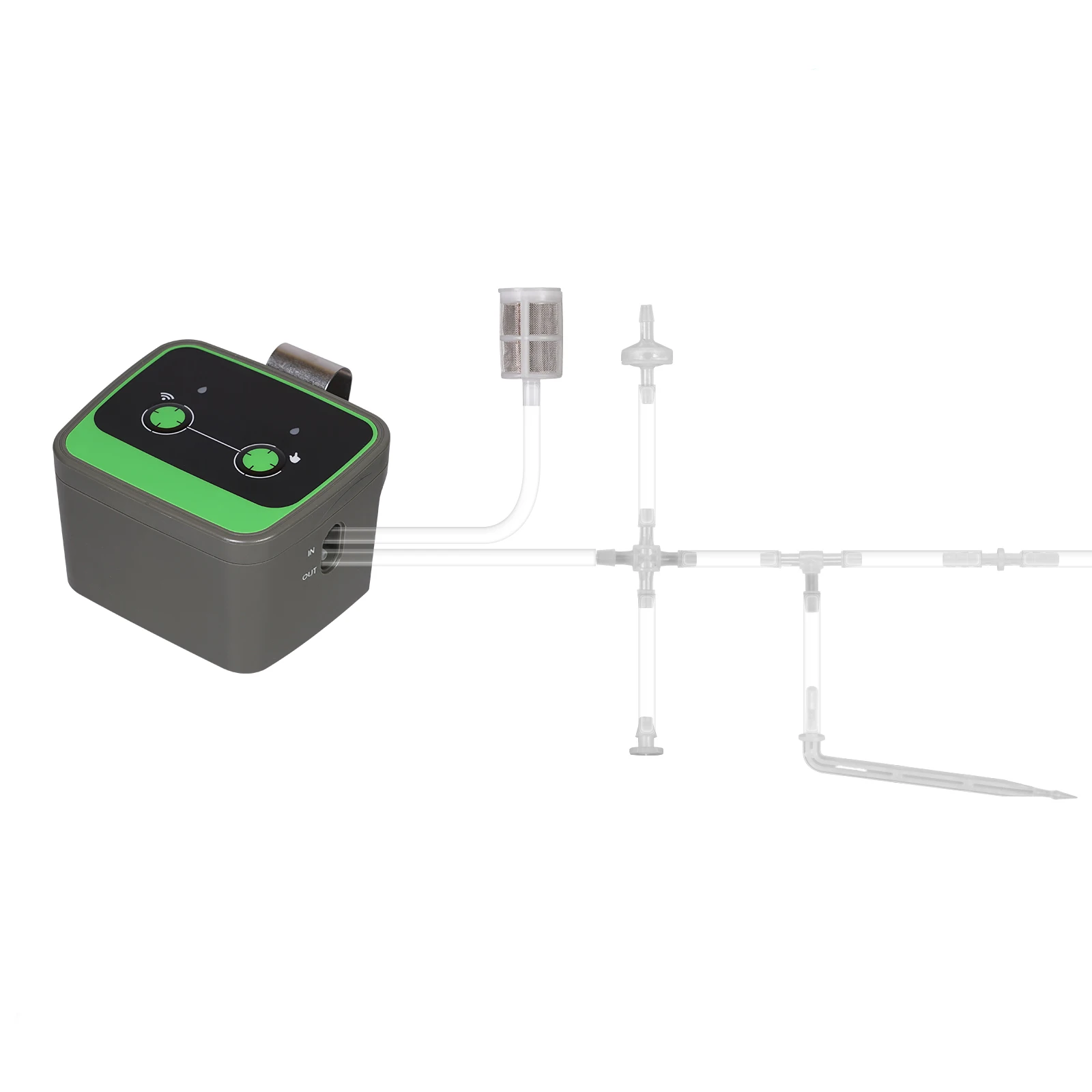 Smart Watering Device With Cycle Soak Mode App Controlled Timer For Indoor Plants 10 Meter Automatic Drip Irrigation Kit For
