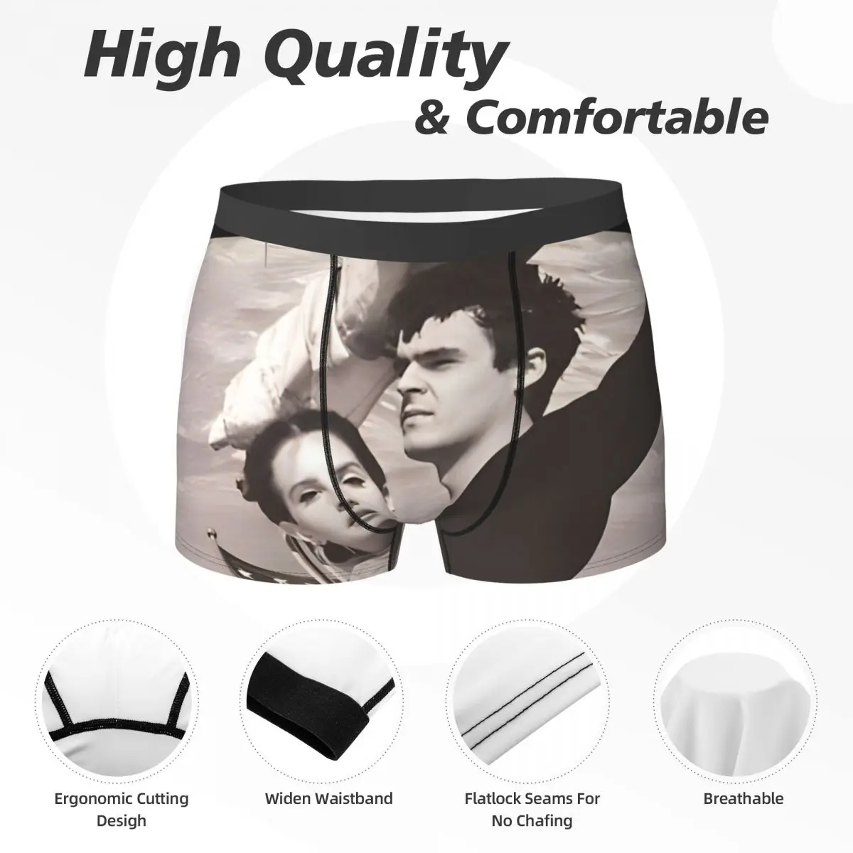 لانا ديل ري Ldr الإبحار الملابس الداخلية الأمريكية المغني الرجال سراويل الطباعة مطاطا سراويل بوكسر ترينكي الملاكم موجز حجم كبير