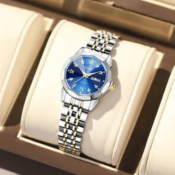 DOM 1716 Luxury Brand Women Watches Calendar Quartz Wristwatch Waterproof Mini Clock Best Gift Bracelet Original Lady Watch