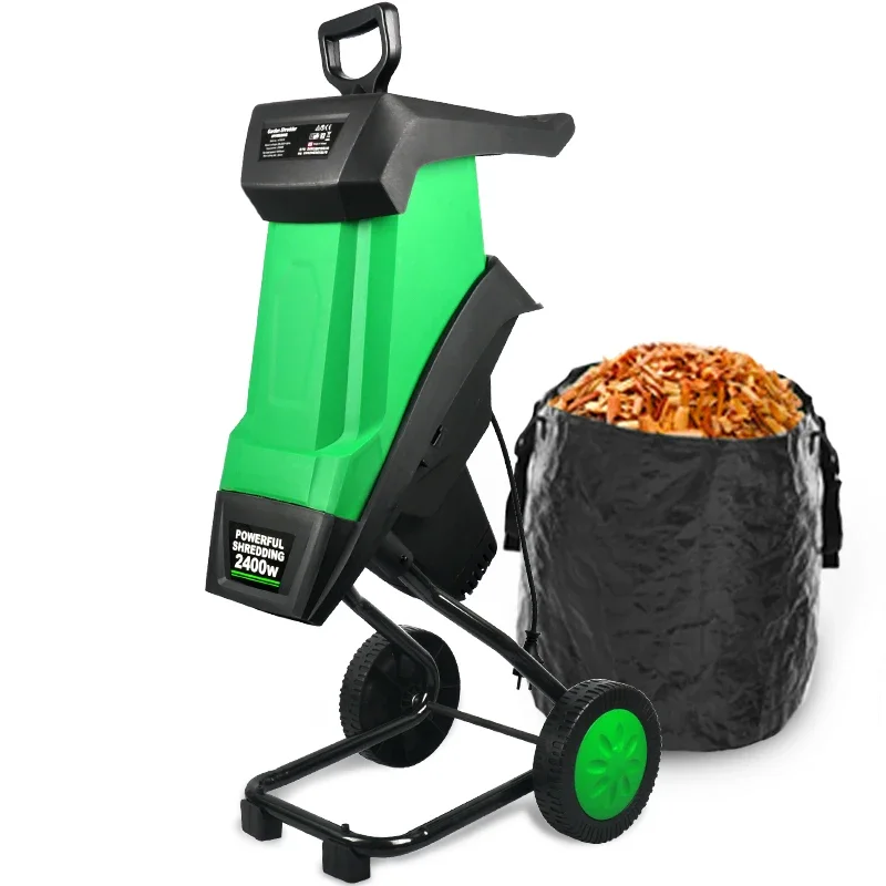 New Small 2400W 50L Garden Shredder Leaf Branch Shredder Electric Crusher Garden Tools Wood Crusher Can Break view 4