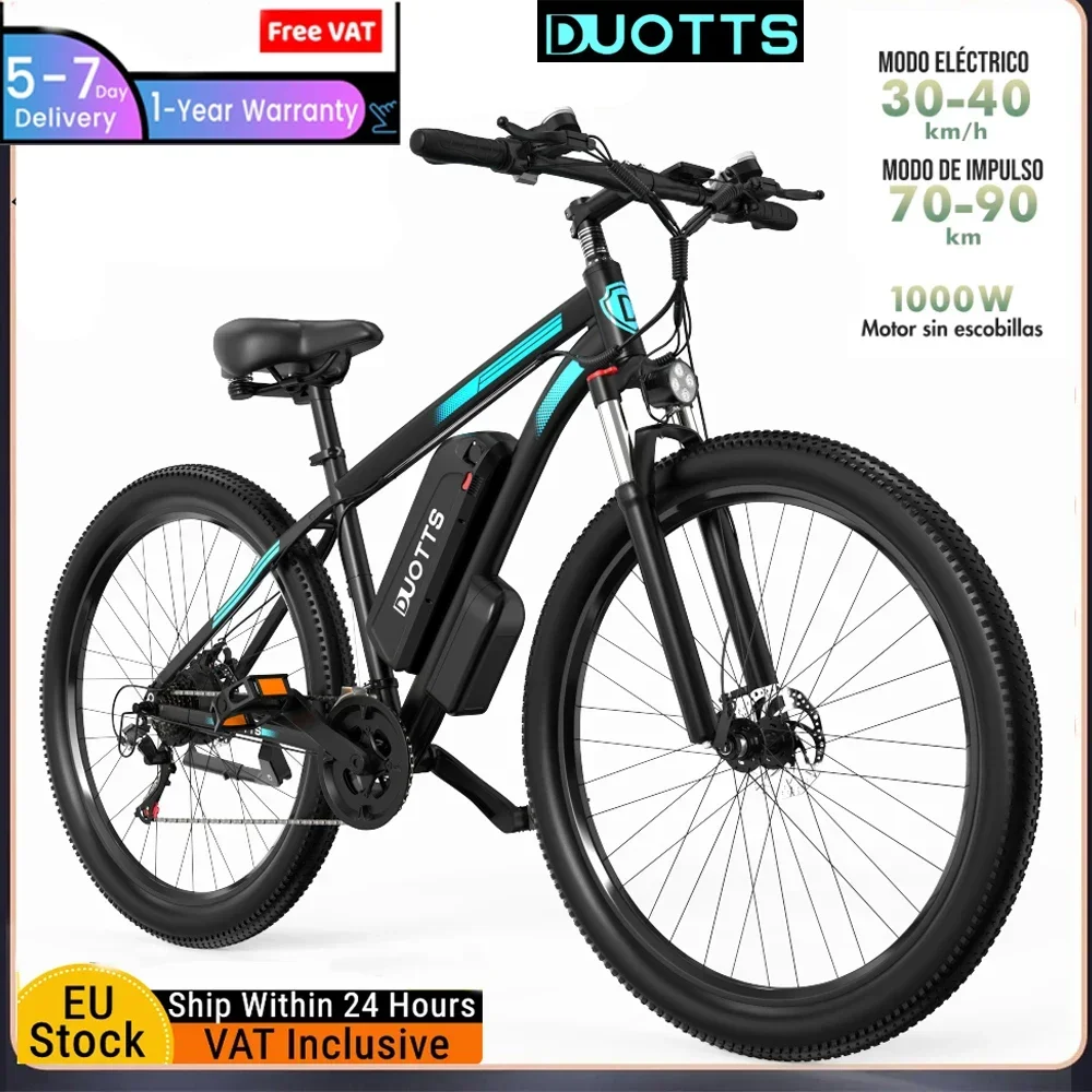 DUOTTS C29 Electric Bicycle 29 inch pulls 750W e-Bike 48V 15AH Mountain Bike 21 Speed Ebike 29 Inch 750W Max Speed for 50km