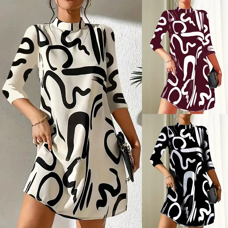 

2025 Autumn New Fashion Printed Dress Women Dress
