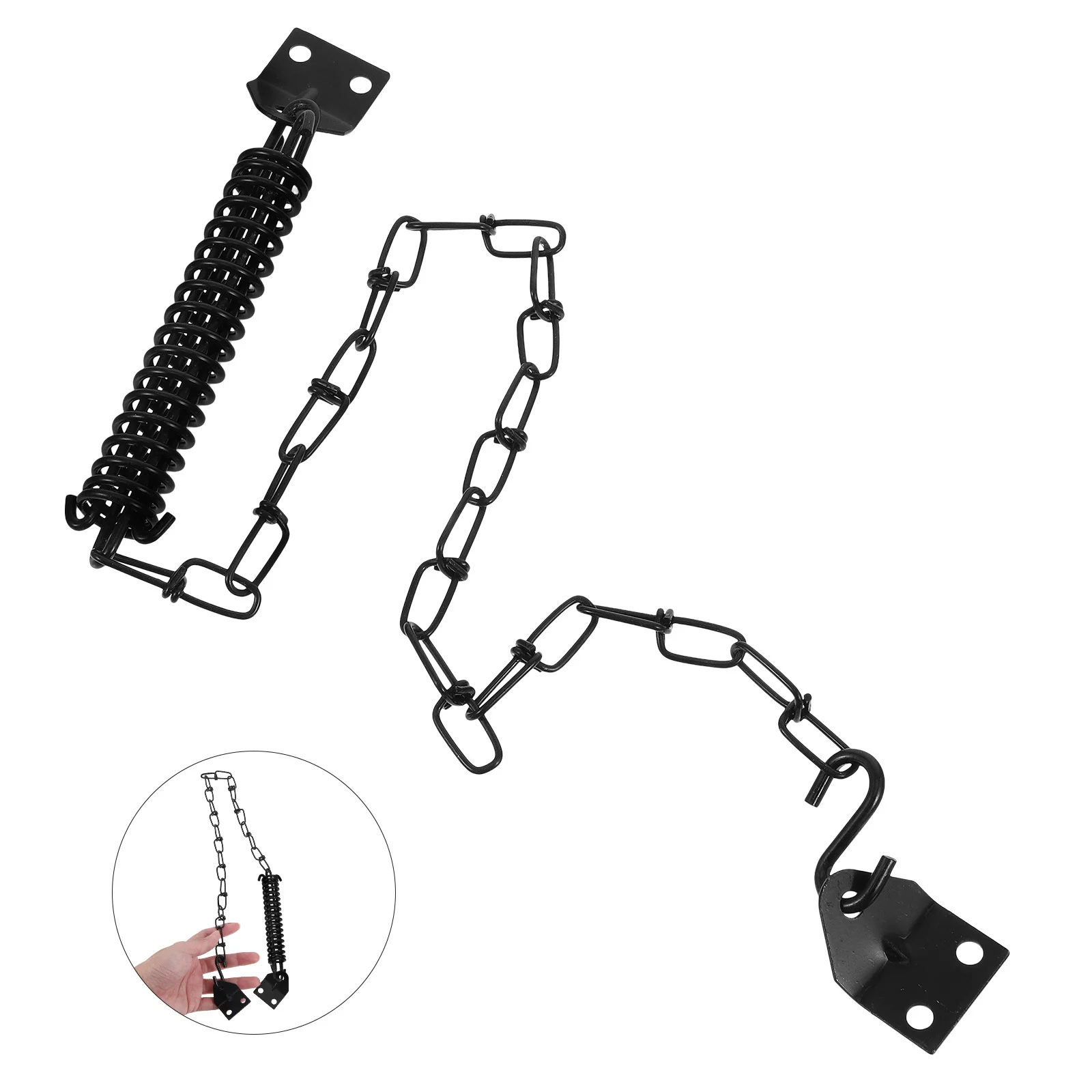 2 مجموعة قفل سلسلة الباب الثقيلة مع الربيع المضادة للسرقة يندبروف الأمن للأبواب الداخلية الأمامية مزلاج معدني عززت #1