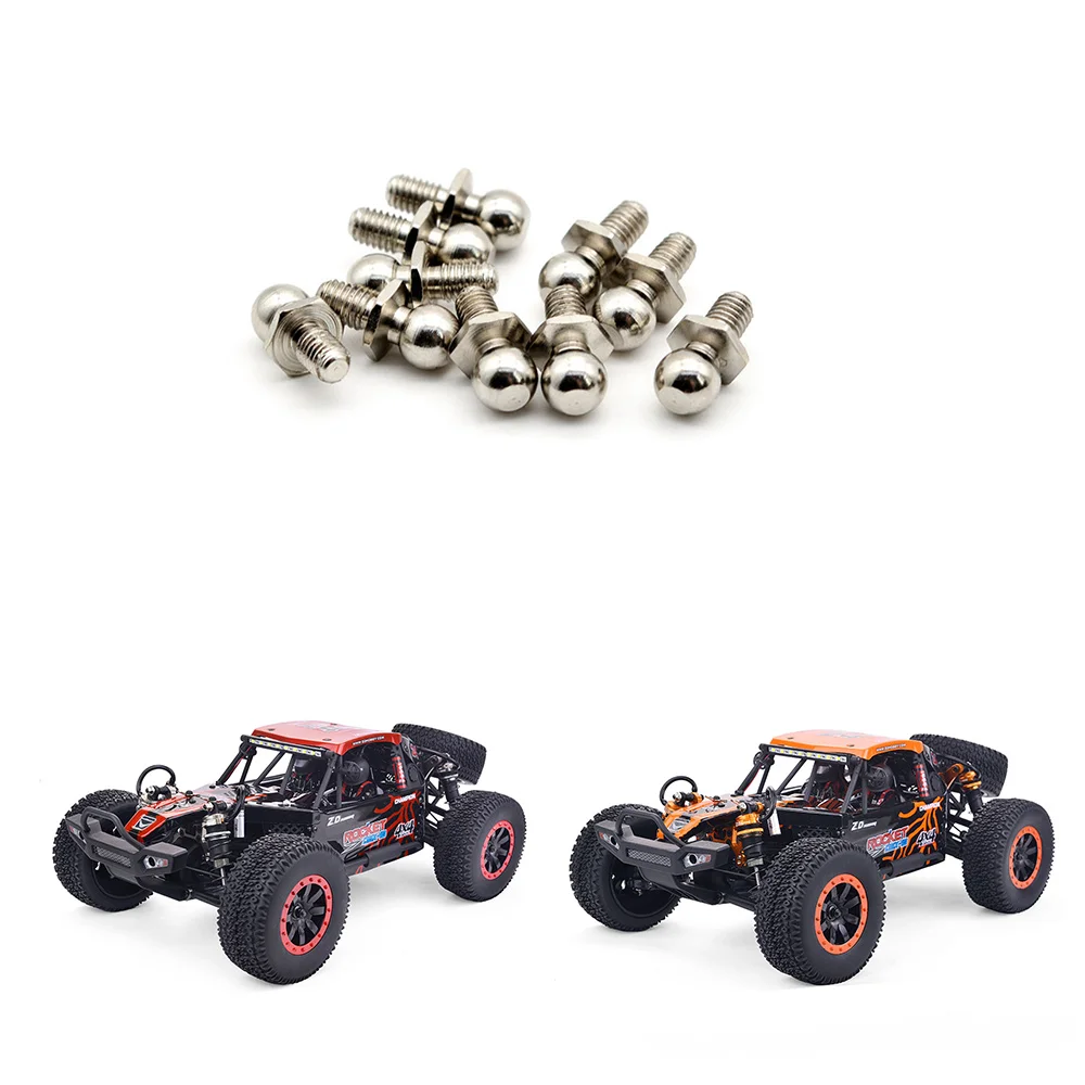 10 قطعة كرة توجيه معدنية مسمار لولبي الرأس 7265 ل ZD Racing DBX-10 DBX10 10421-S 9102 1/10 RC إكسسوارات قطع غيار السيارات