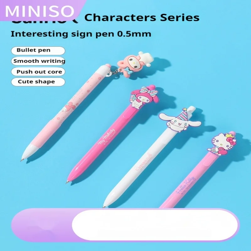 

Miniso Sanrio Jade Guigou забавная нейтральная ручка Милая Мелодия пресс-ручка студент Обучение канцелярские принадлежности подарок на день рождения легкий