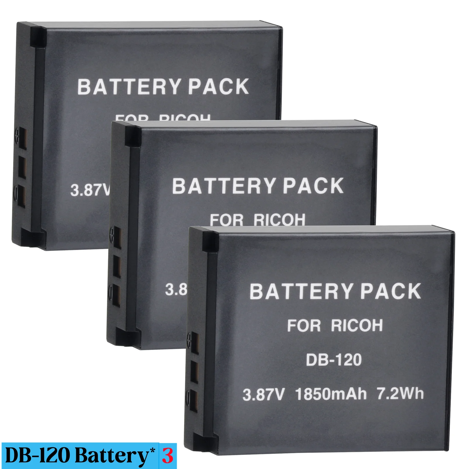 1850mAh DB-120 DB120 DB 120 Replacement Battery+Dual Charger Box