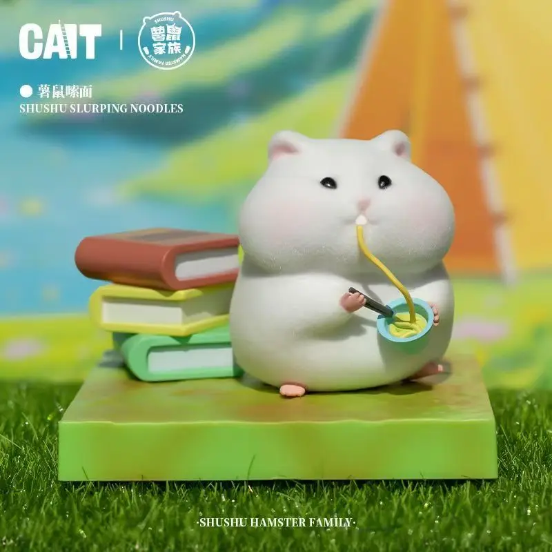 

CAIT Shushu Family Blind Box Cute Hamster Animal Dolls Adorable Desktop Ornaments Toys Gift for Girls Birthday