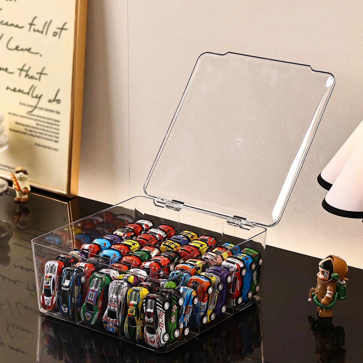 Alloy Model Mini Car Storage Box for Kids, Pocket Toy Display with Matchbox Style, Perfect for Children’s Room Decor