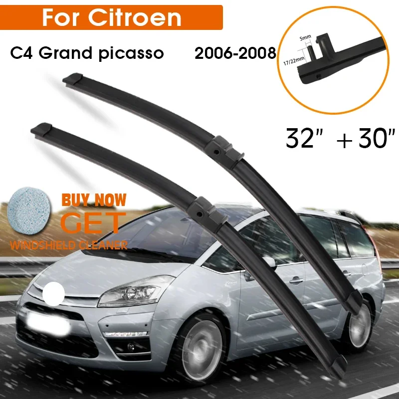 Car Wiper For Citroen C4 Grand picasso 2006-2008 Windshield Rubber Silicon Refill Front Window Wiper 32\