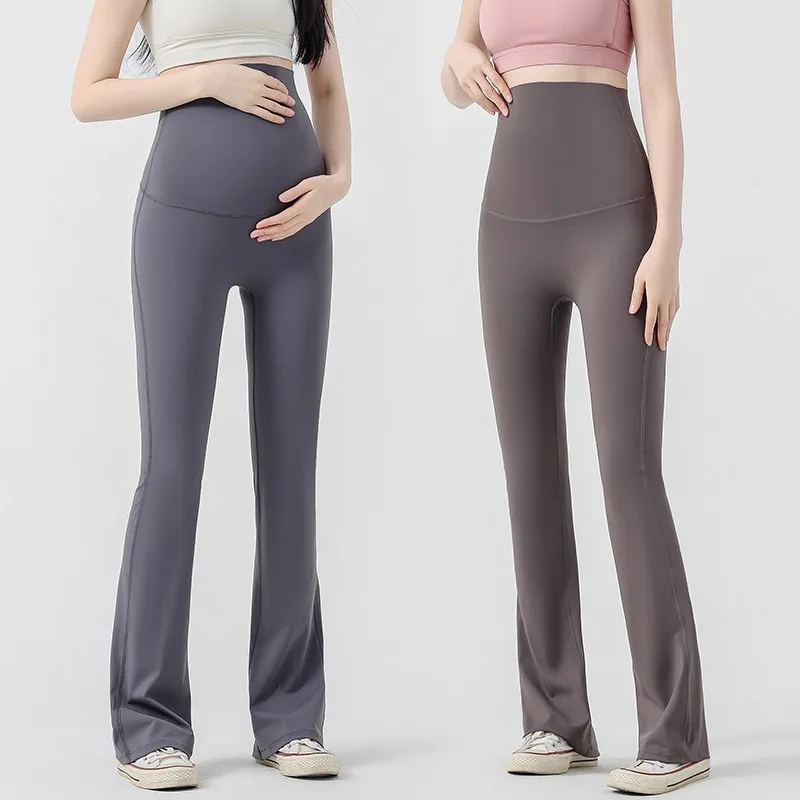 Pregnant Women Yoga Flared Pants Summer Thin Wear Casual Thin Shark Pants Spring and Summer New Maternity Pants