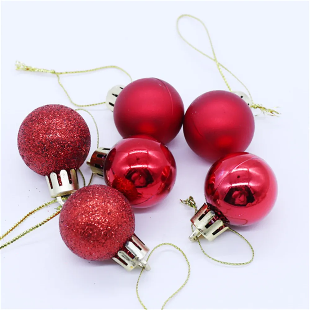 24pcs 3/4/6cm Christmas Decorations Balls Multicolor Xmas Tree Balls Large Christmas Baubles Ornament Ball Party Home Garden Dec