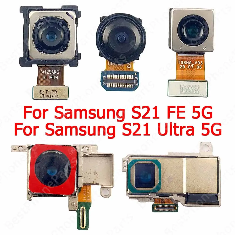 Rear Camera For Samsung Galaxy S21 Ultra S21 FE S21FE 5G G990 G998 Back Camera Module Backside Flex Cable Mobile Phone Parts