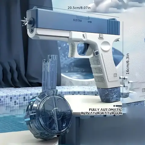 Uppladdningsbar elektrisk vattenpistol - Perfekt sommarleksak för barn från 5 år! Jul-, Halloween- och Thanksgiving-present 6 best sales elektrisk vattenpistol - №2