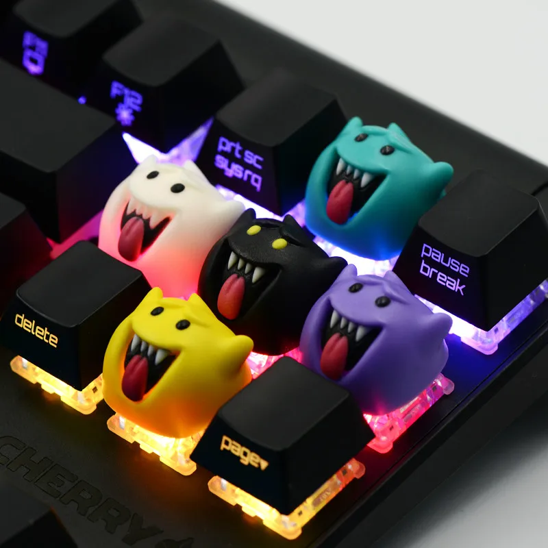 

21 MAY Cute Ghost Keycap 1 Pc. Resin Material Cherry MX Switch Customized Keycaps for Mechanical Keyboard Accessories Ideal Gift