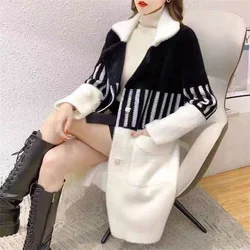 2023 New Autumn Winter Leisure Mid Length Version Women's Woolen Coat Fashion Large Size Versatile Female Wool Jacket 3XL