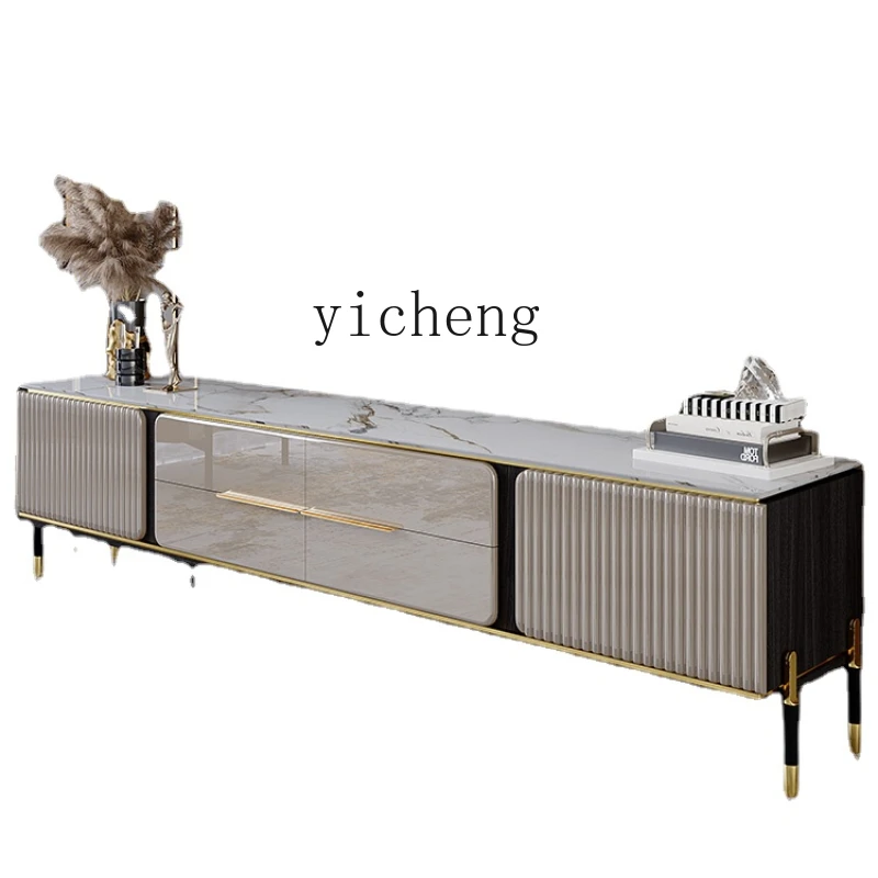 

HYP Hesenway Light Luxury Stone Plate TV Cabinet and Tea Table Combination Modern Minimalist Living Room 2022