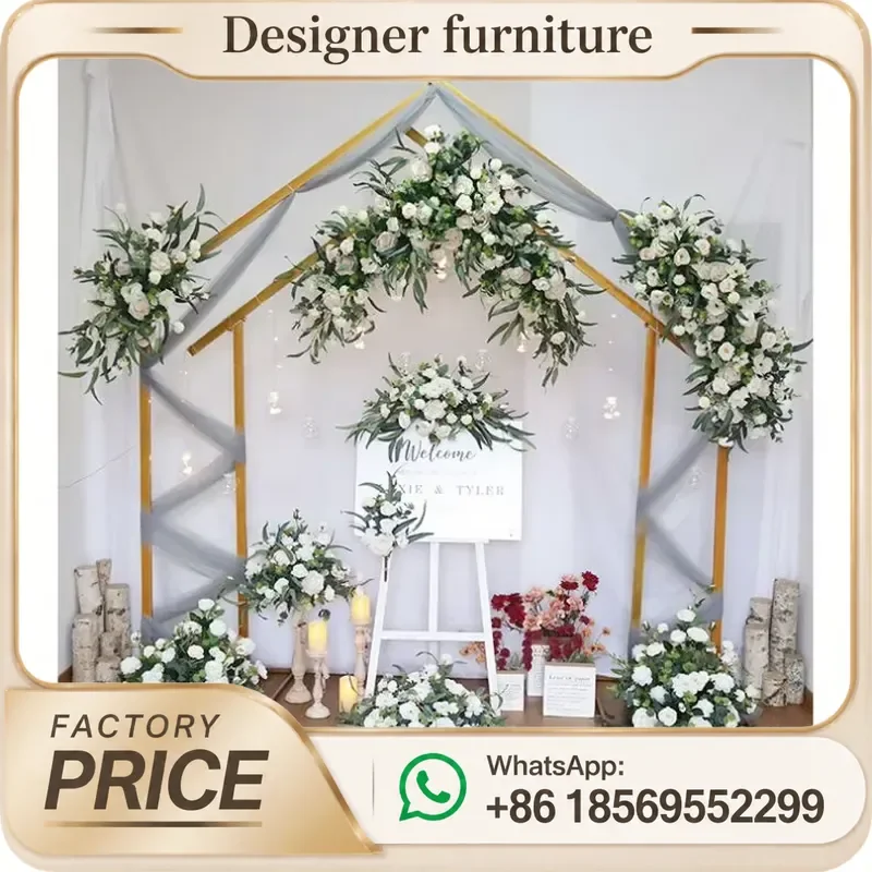 Wedding Flower Stand Road Lead Props Metal Table Centerpieces For Event Party Stage Decoration Elegant Aisle Arrangement