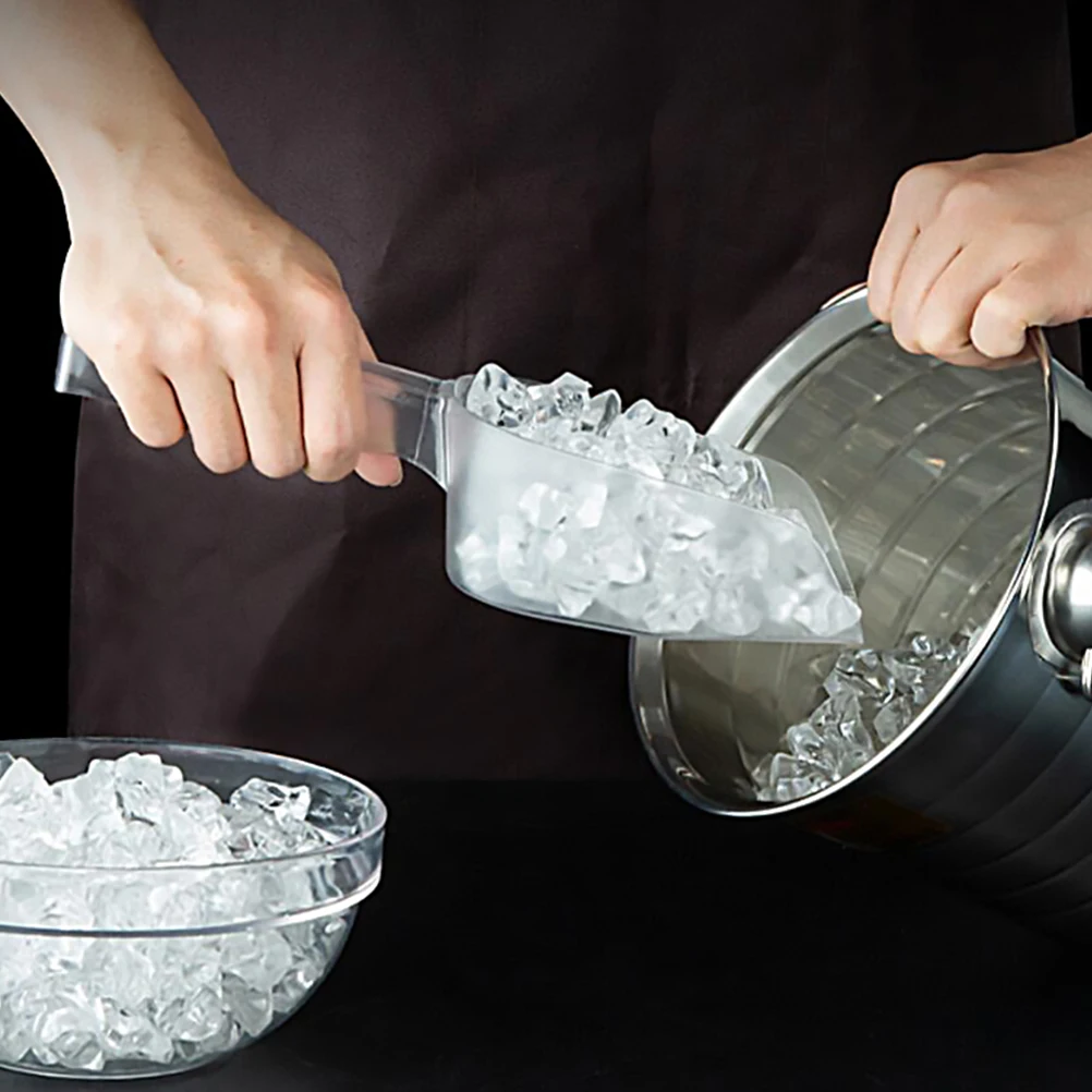 

6Pcs Large Ice Cream Scoop Square Transparent Shovel Kitchen Bar Restaurant Dessert Shop Food Rice Household Tool