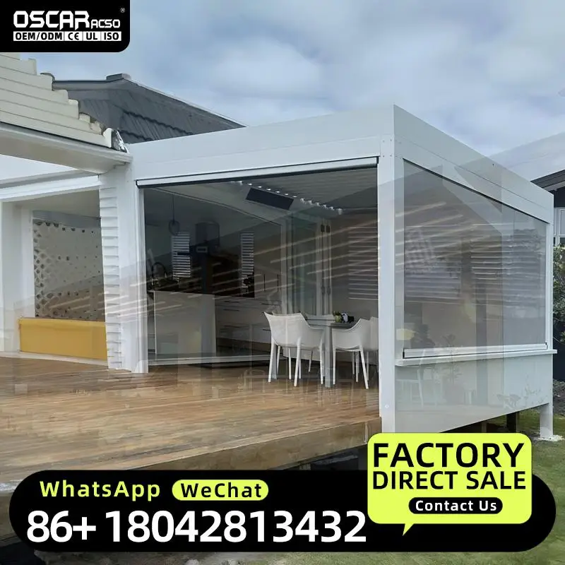 3x3m to 6x4m Standard Size Powder Coated Aluminium  for Garden Patio Backyard Pergola
