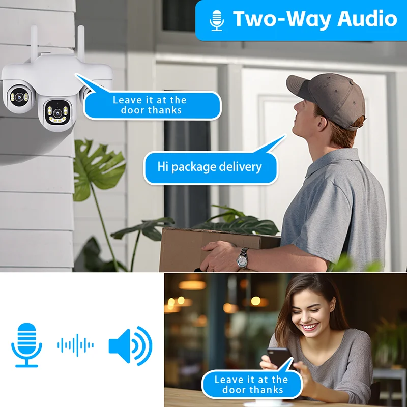 ثلاثة قبة مراقبة 4G كاميرا APP التحكم V380 WIFI الأمن CCTV في الهواء الطلق اللون للرؤية الليلية مسجل فيديو مقاوم للماء