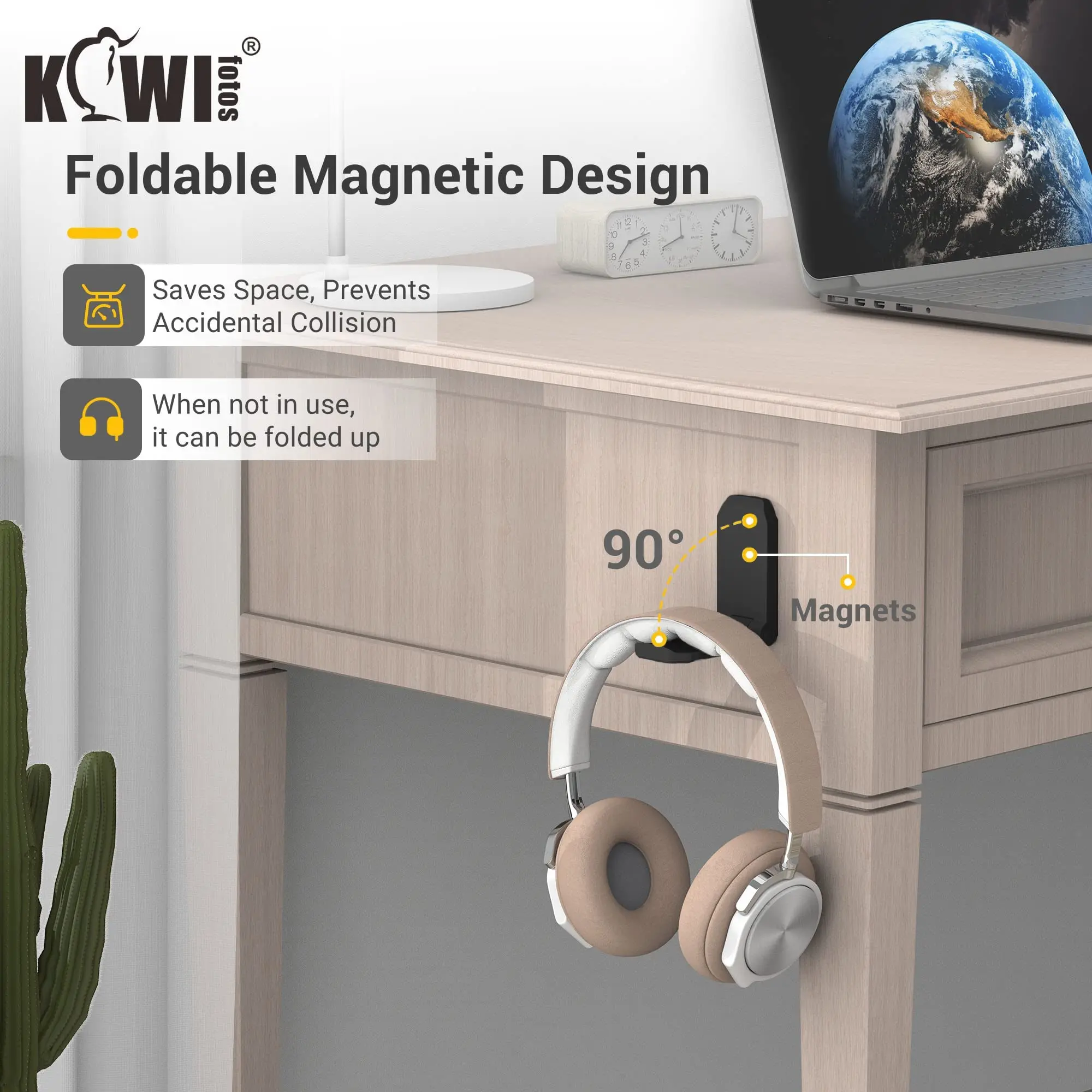 หูฟัง Stand กาวติดผนังชุดหูฟังแขวนตะขอโต๊ะคอมพิวเตอร์เกมส์ PC หูฟัง Sticky จอแสดงผล Hook