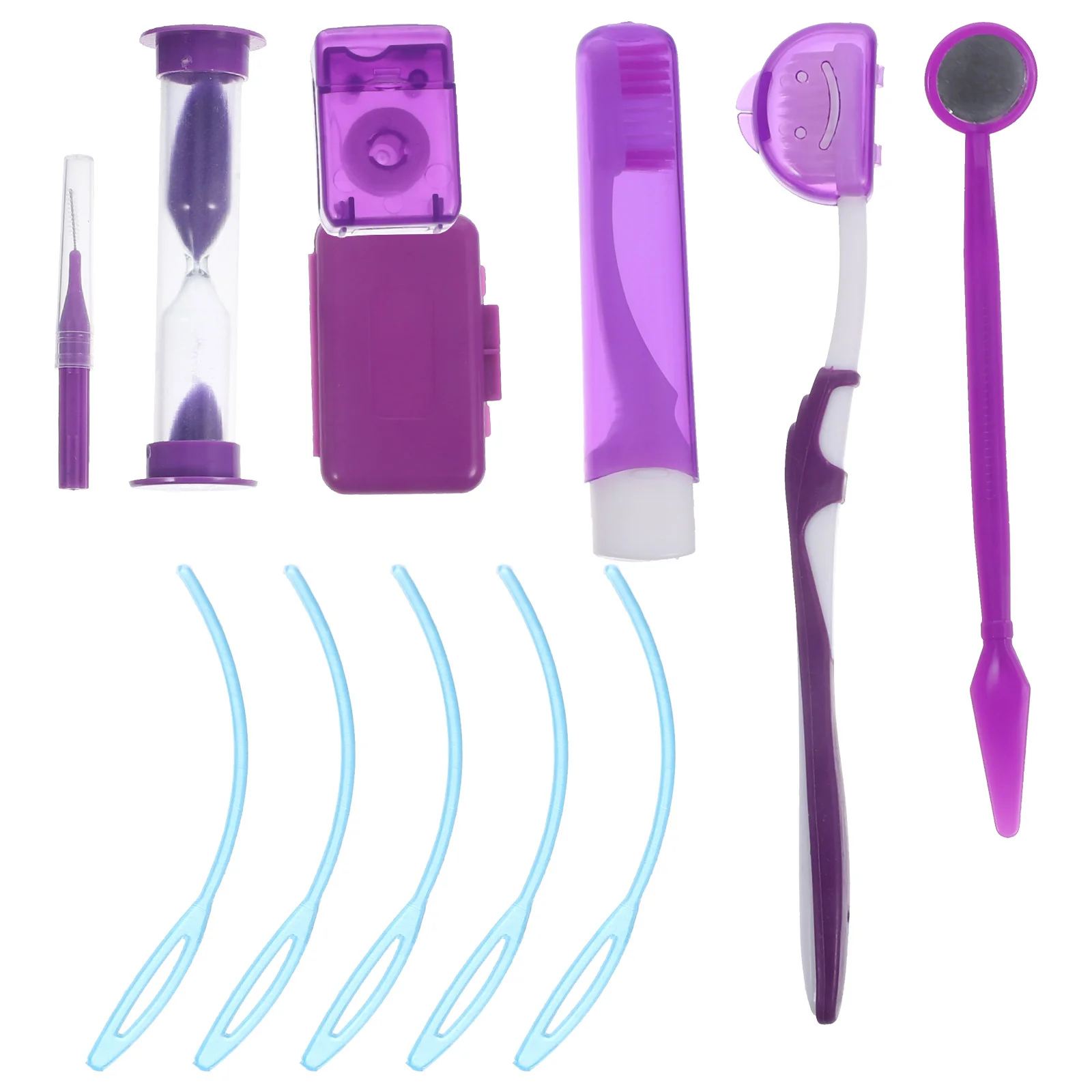 Oral Care Kit Tooth Brushing Line Dental Supplies Teeth Slit 8 Piece Set Tools Abs