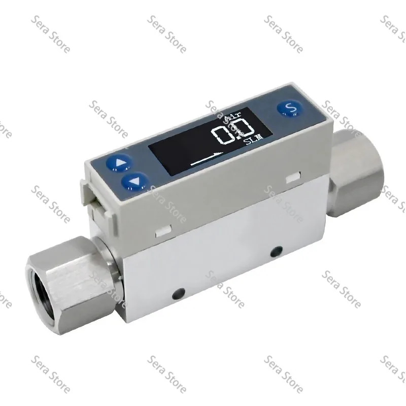 Digital Display High Precision TC5200 Thermal Gas Mass Flowmeter Air Nitrogen Oxide Helium Micro Gas Flow Meter
