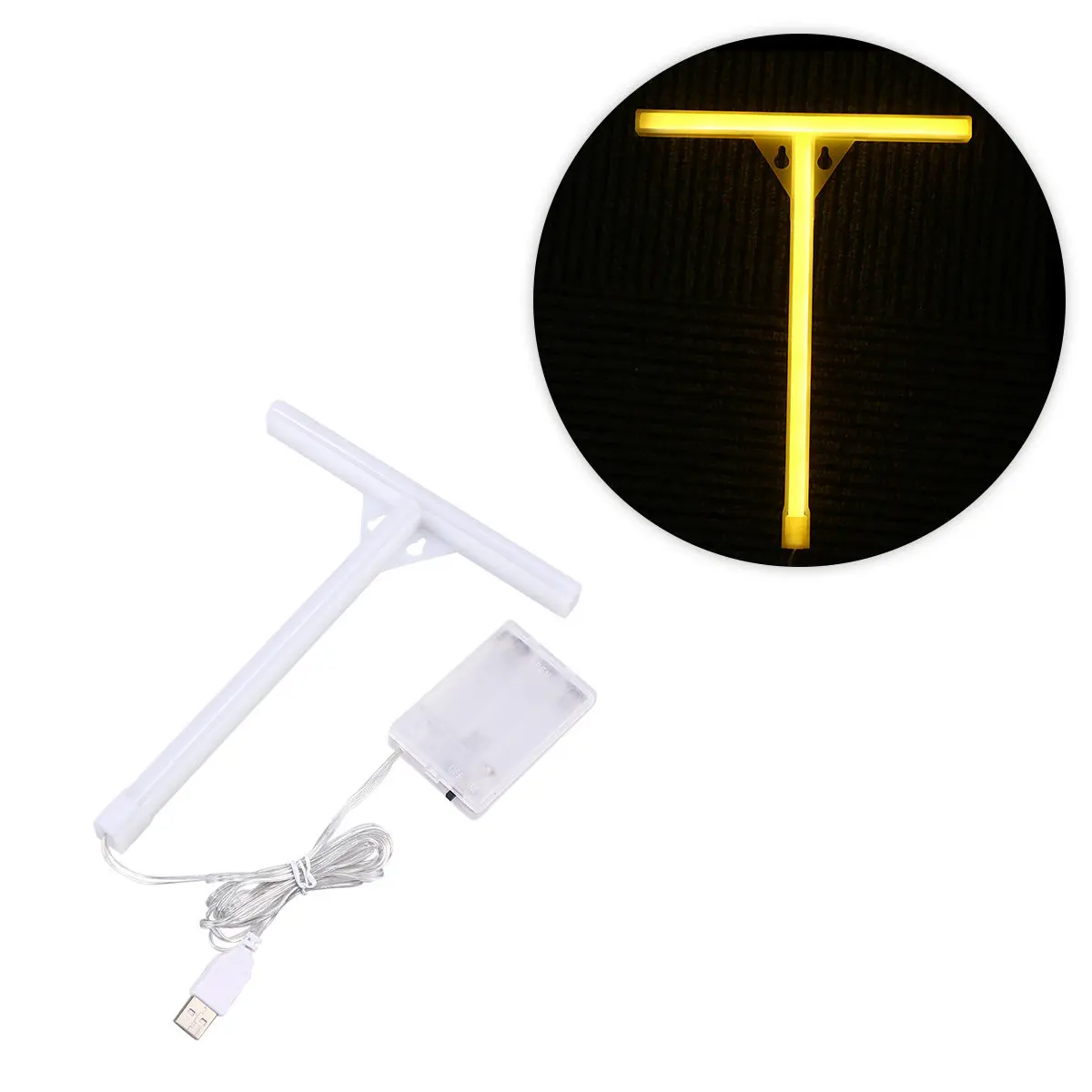 

Alphabet LED Lights Warm White T Shape Neon Sign for Daily Home Decoration Party Wedding Wall Hanging Night Light