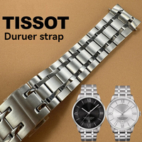 For Tissot Durur Series T099 Watch Metal Strap Men 1853 T099407A T099408A  Solid Curved End Stainless Steel Strap Chain 21mm