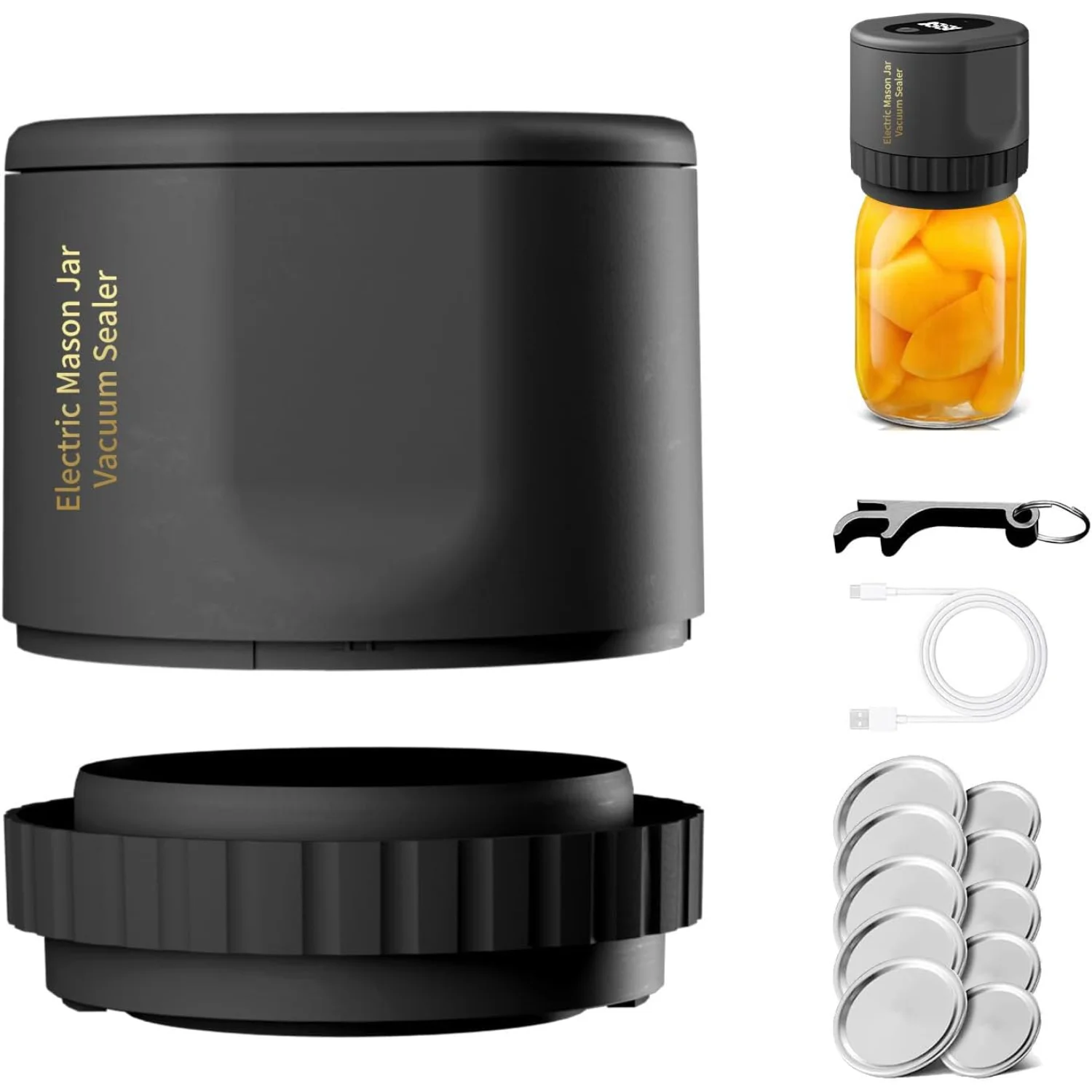 

Vacuum for Mason Jar with Wide & Regular Mouth Vacuum Sealers for Food