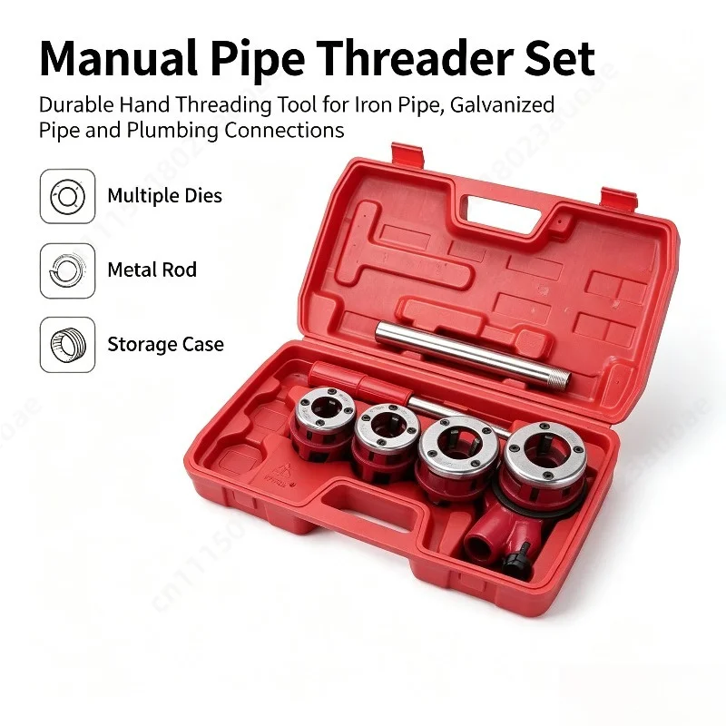 Durable Manual Pipe Threading Machine, Hand Operated Thread Reamer for Iron Pipe and Galvanized Pipe Threading Work