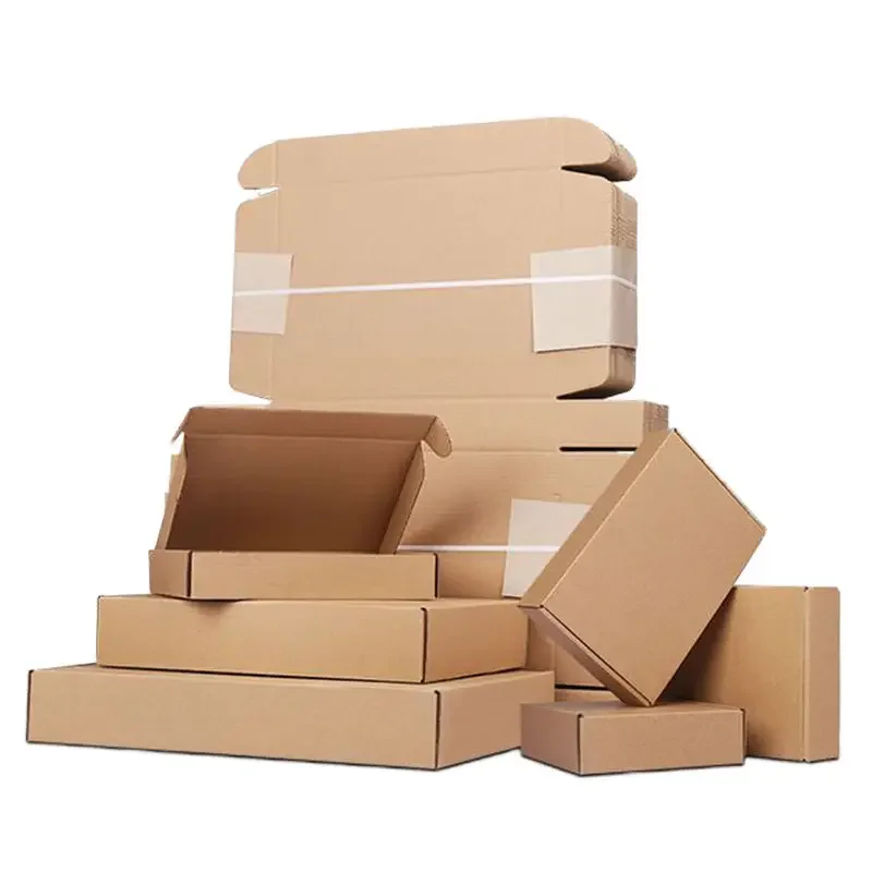 8pcs Thick Extra Hard Anti Drop Cardboard Boxs Rectangular Square Flat Express Packaging Carton Data Gift Clothing Packaging Box