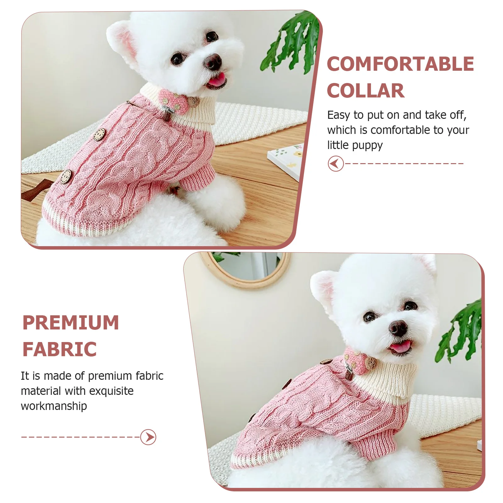 

1pc Exquisite Pet Sweater Warm Dog Costume Fashionable Knit Clothes for Puppies
