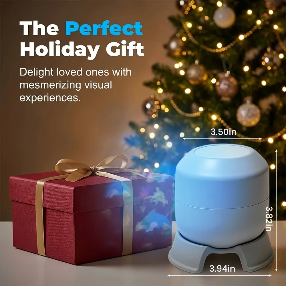 USB‑Powered Dynamic Ocean‑Wave Projector Night Light, 360° Rotatable Multi‑Angle LED Lamp with Static & Dynamic Modes, Decor Light for Bedroom, Game Room, Stage & Shooting, Perfect Gift for Easter, Ramadan, Birthday, Halloween, Christmas