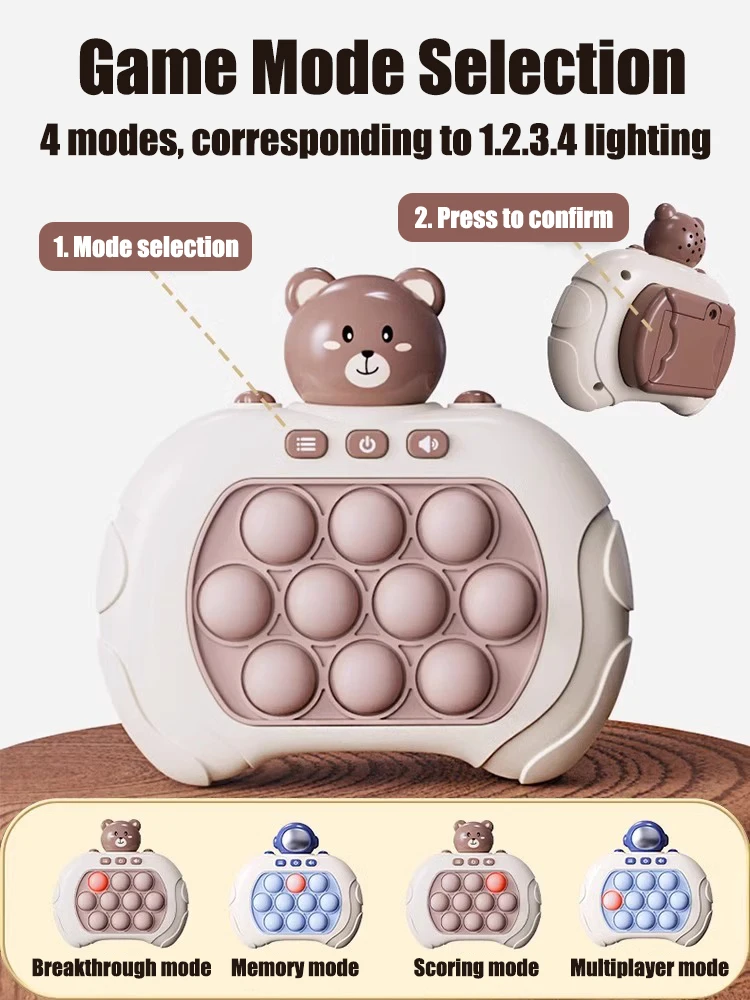 Pop Quick Push Bubbles Game Machine Kids Cartoon Fun Whac-A-Mole Squeezing Toys Anti Stress Sensory Bubble Toy Children's Gift image 3