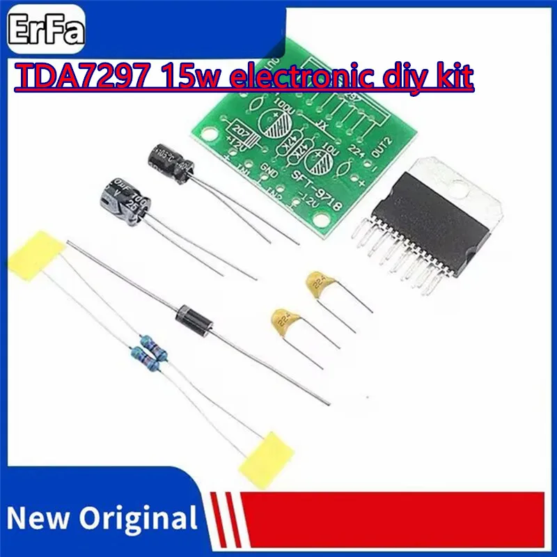 TDA7297 amplifier board spare parts dc 12v grade 2.0 dual audio encoding 15w electronic diy kit