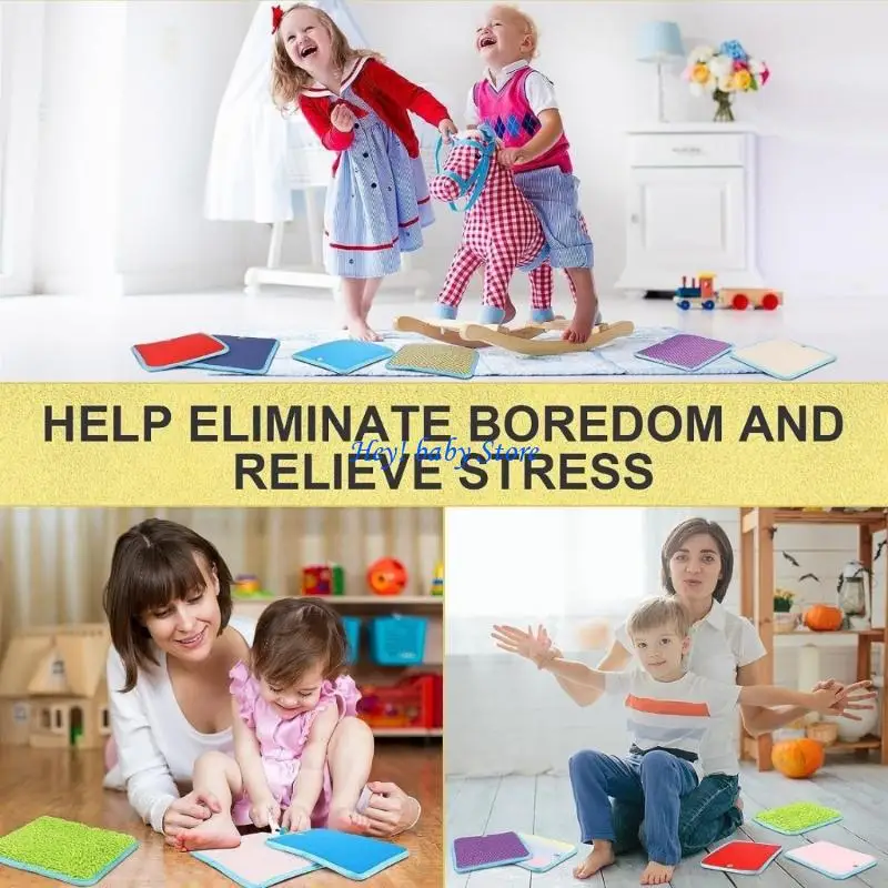 

Q1FE 16PCS Портативный сенсорный мат усиливает разведку младенцев и навыки визуального цвета