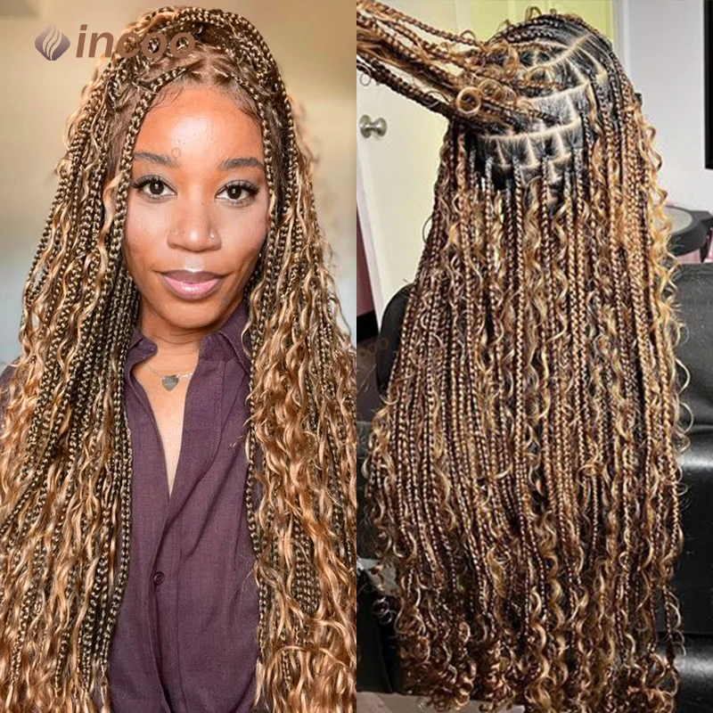 Synthetic Boho Braided Wigs For Black Women 36