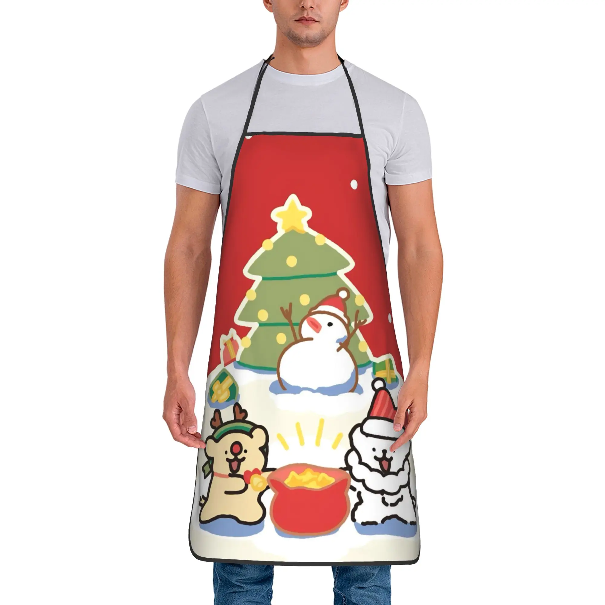 

Line Dogs Apron Restraunt Manicure Kitchen Accessories Custom Household Aprons without Pocket