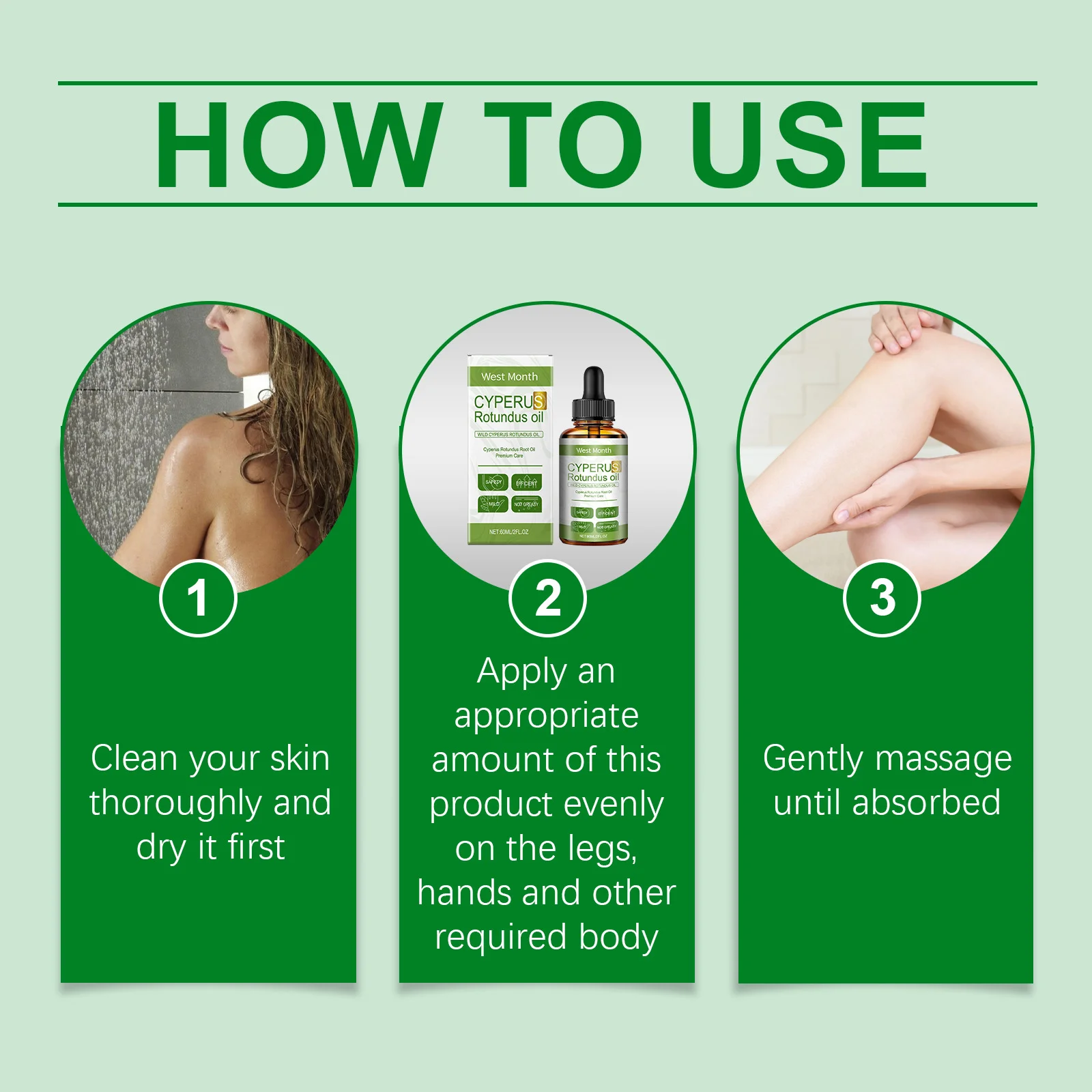 تمنع نمو الشعر بالزيت العطري يقلل من الإبط والساق وترطيب الشعر وتبييض البشرة ورائحة خفيفة تدوم طويلاً وزيت إزالة الشعر