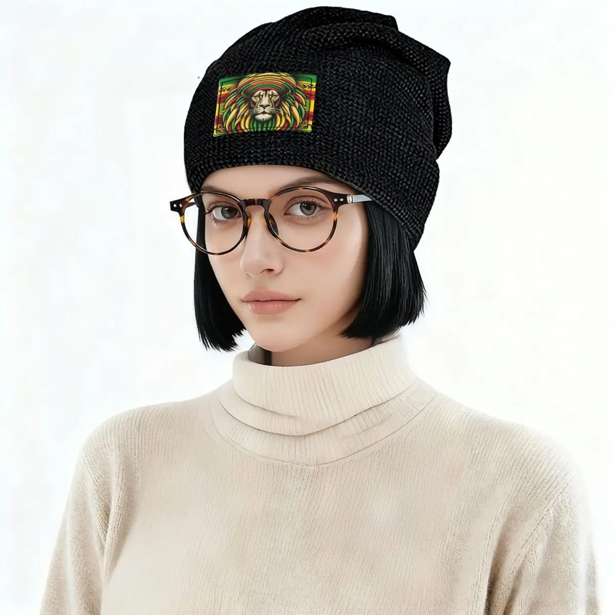 Rastafarian Amaiquina Reggae Rasta Lion Street Skullies Warm Fleece-Lined Cap Hip Hop Bonnet Hat Autumn Winter   Beanies Hats view 3