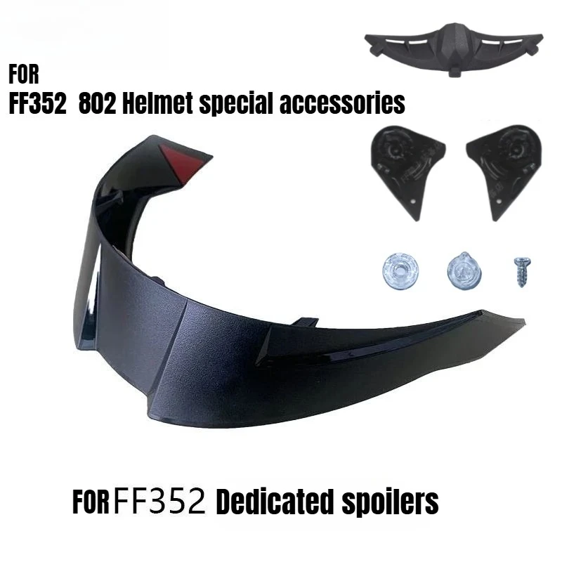 For LS2 FF352 Motorcycle Helmet Spoiler FF802 Helmet Special Accessories Black Tail Wing Helmet Replacement Parts