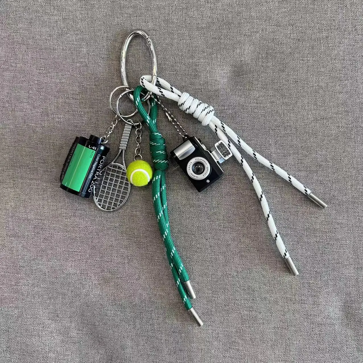 2024 French Green Ball Climbing Rope Keychain Baseball Bag Pendant Beiguo Bread Hiking Nylon Rope Sports Design Home Decoration