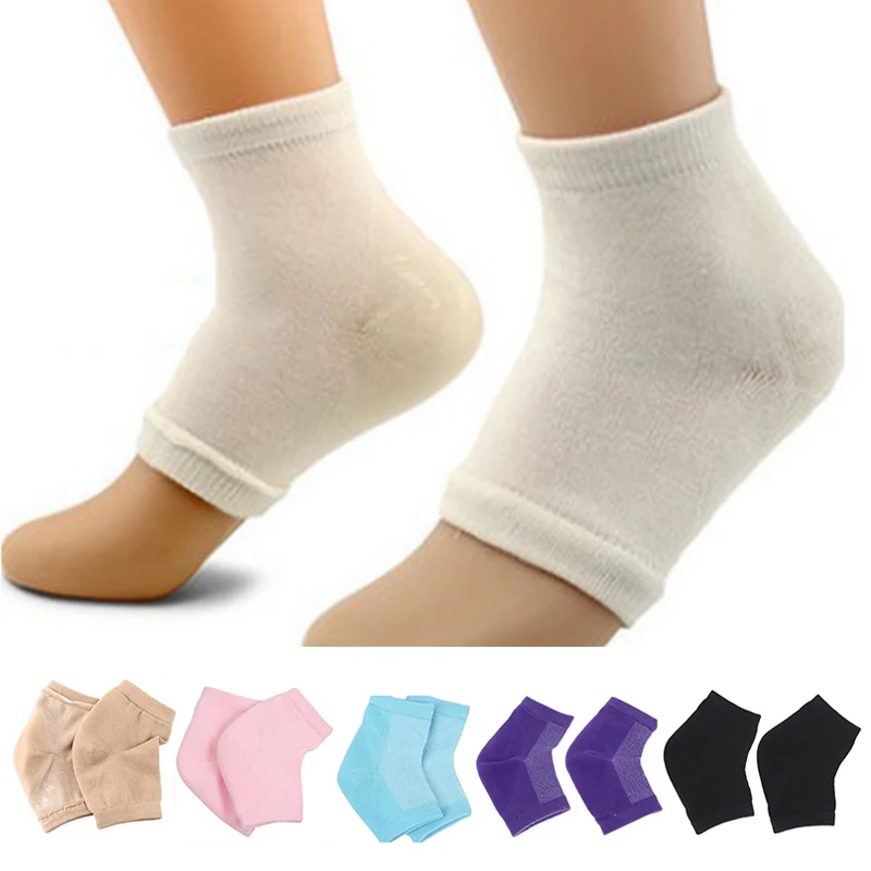Chaussettes à talons en gel hydratant en silicone, réutilisables, anti-fissures, pour pieds gercés, soins de la peau lisses, outils de protection des pieds