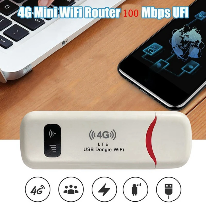 4G LTE Wireless USB Dongle Mobile Hotspot 150Mbps Modem Stick Sim Card Mobile Broadband Mini 4G Router for Car Office